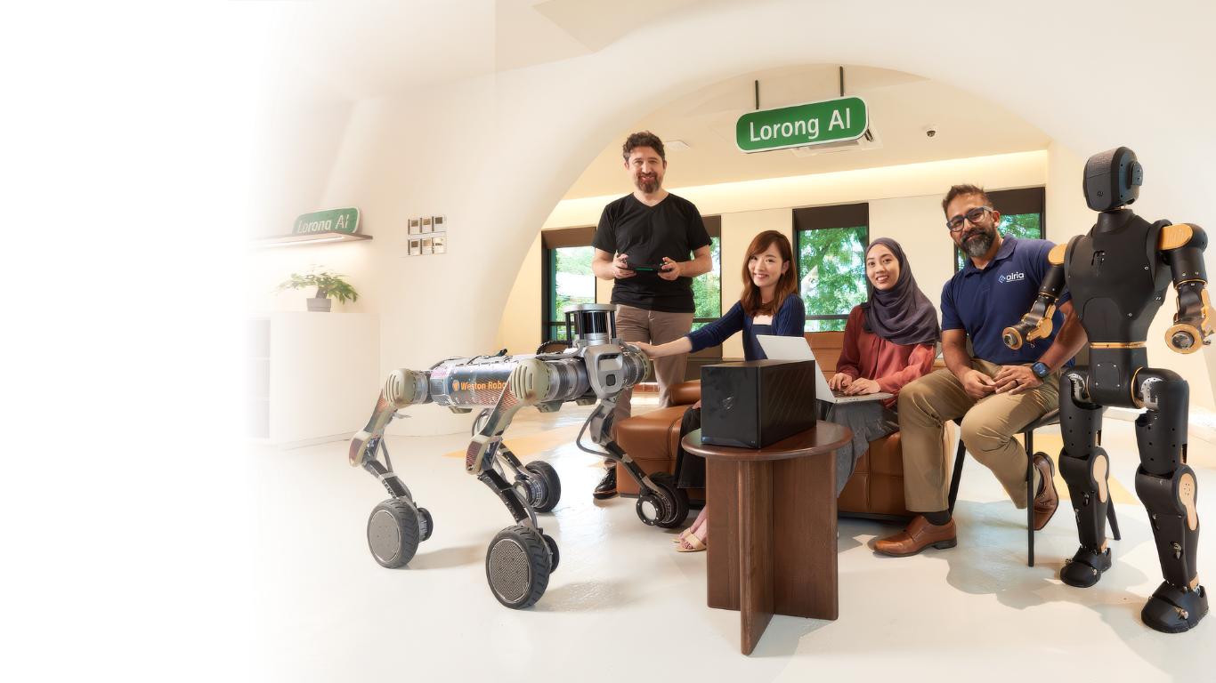 Lorong AI community with robots